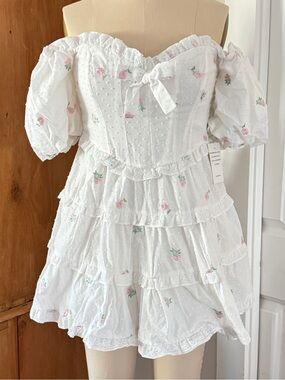 For Love & Lemons Off the Shoulder Dress NWT